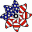 Patriotic Pinwheel Geocoin